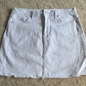 Classic White Denim Skirt